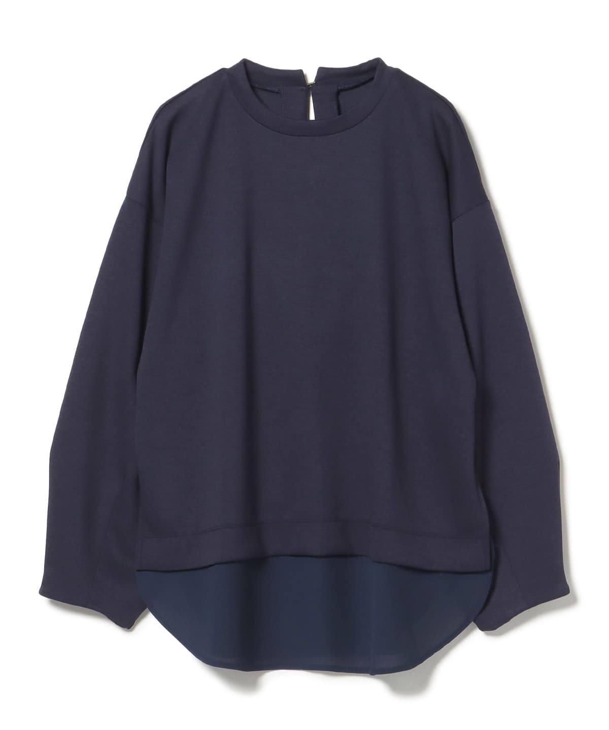 レイヤードフォルム プルオーバー Tシャツ・カットソー WOMEN NAVY ONE SIZE