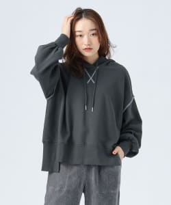 配色 スウェット プルパーカー