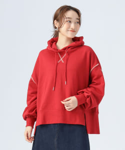 配色 スウェット プルパーカー