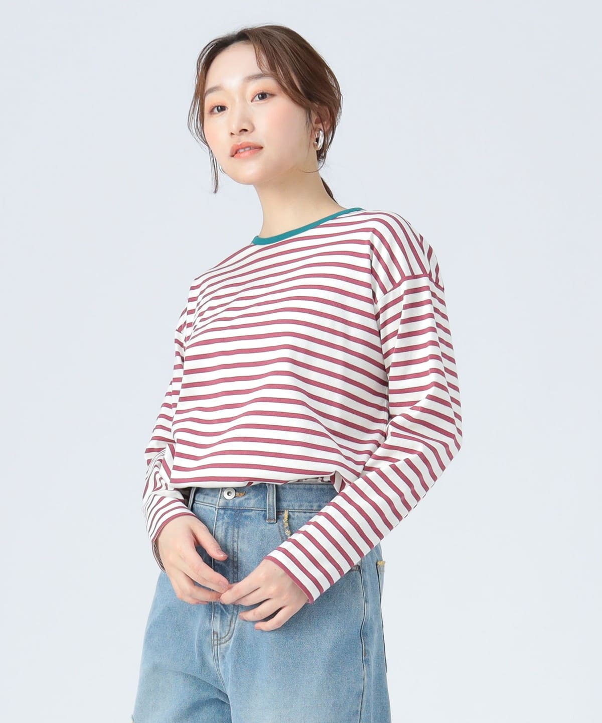BEAMS HEART（ビームス ハート）リンガー ボーダー Tシャツ（Tシャツ