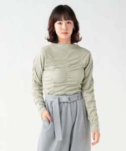 シャーリング ギャザー プルオーバー