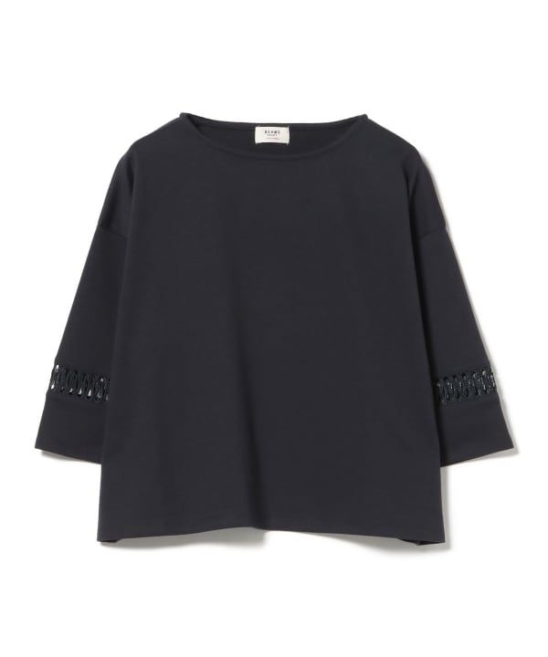 袖 レース プルオーバー