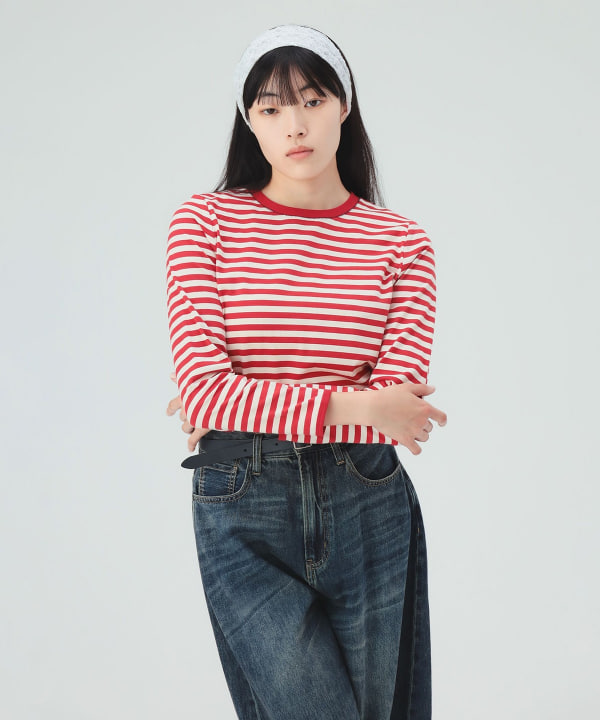 ボーダー テンチ プルオーバー 季節の変わり目に活躍する定番ボーダー [H：169cm]