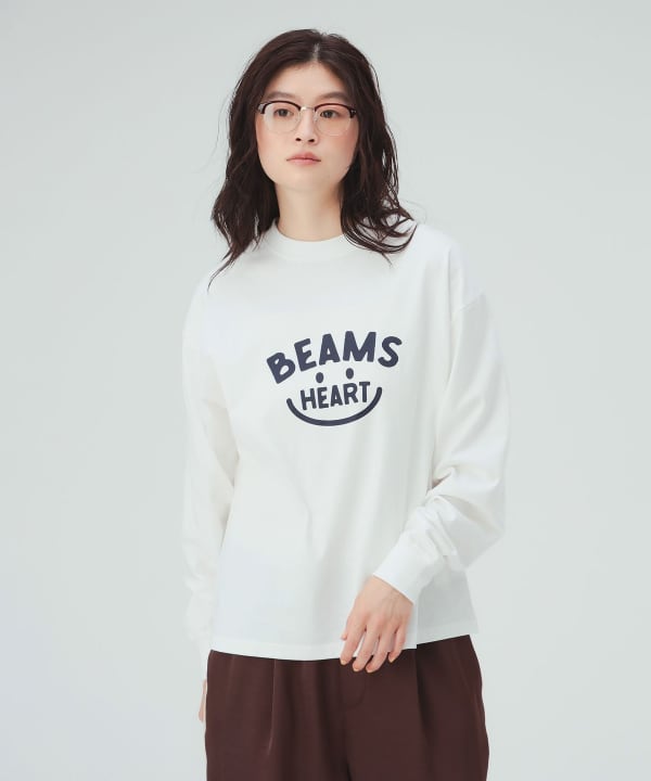 【10%OFFクーポン対象】スマイル ロゴ ロングスリーブ Tシャツ  [H：171cm Size：M]