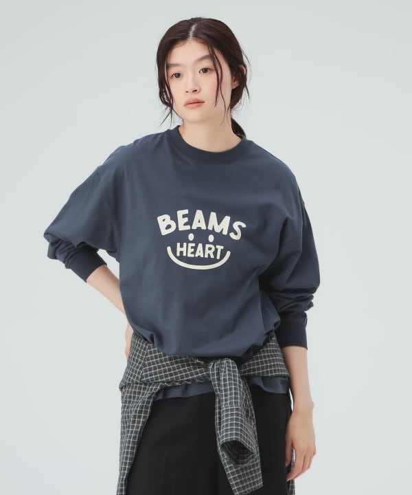 【10%OFFクーポン対象】スマイル ロゴ ロングスリーブ Tシャツ  [H：171cm Size：M]
