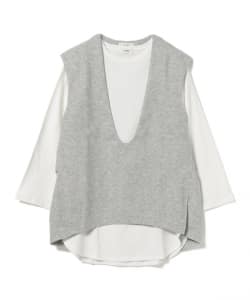 Vネック ベスト ロングTシャツ セット