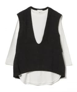 Vネック ベスト ロングTシャツ セット
