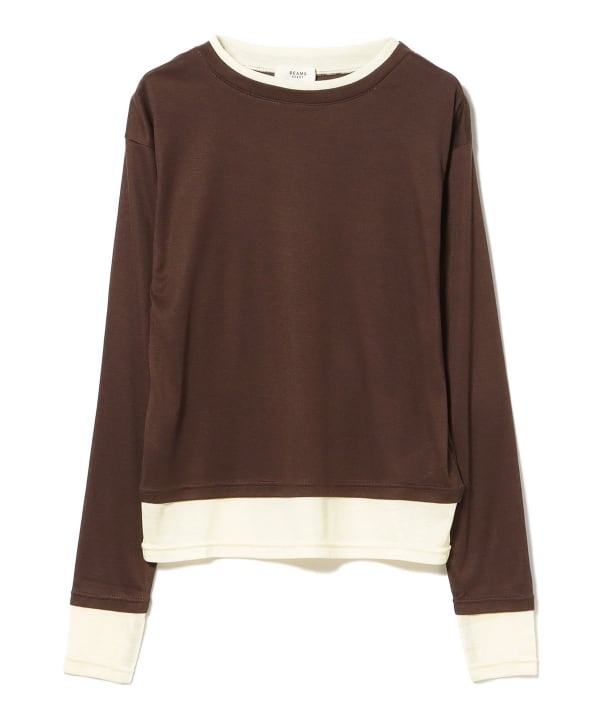 Layered-look sheer top