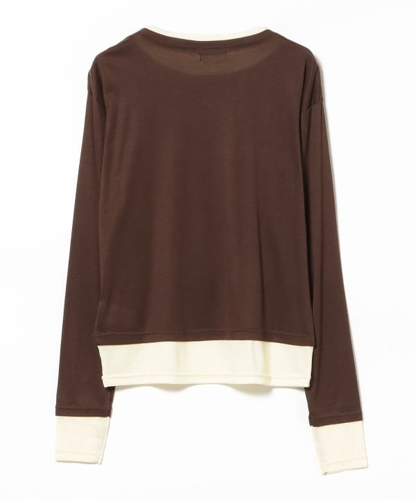 Layered-look sheer top