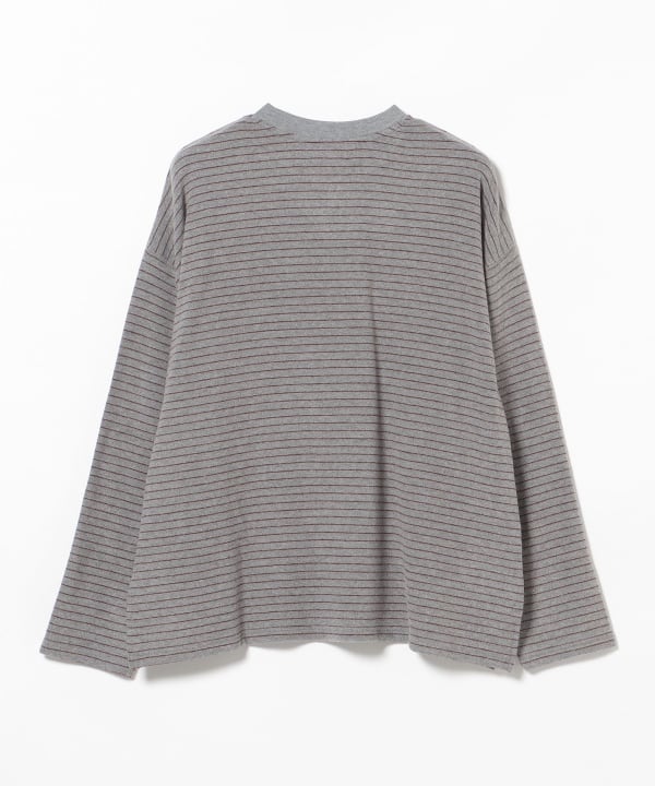 ボーダー ビッグ ロングスリーブ Tシャツ