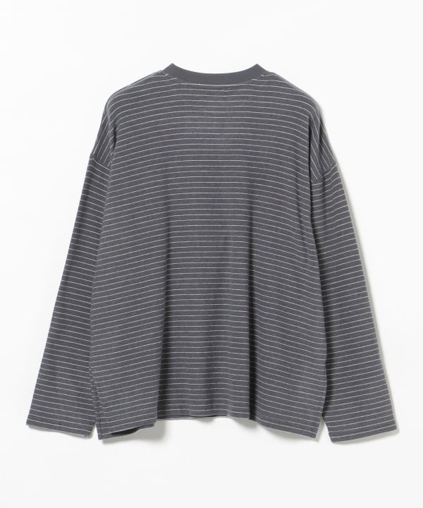 ボーダー ビッグ ロングスリーブ Tシャツ