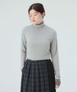 レイヤード風 タートルネック プルオーバー