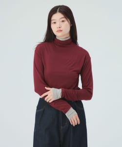 レイヤード風 タートルネック プルオーバー
