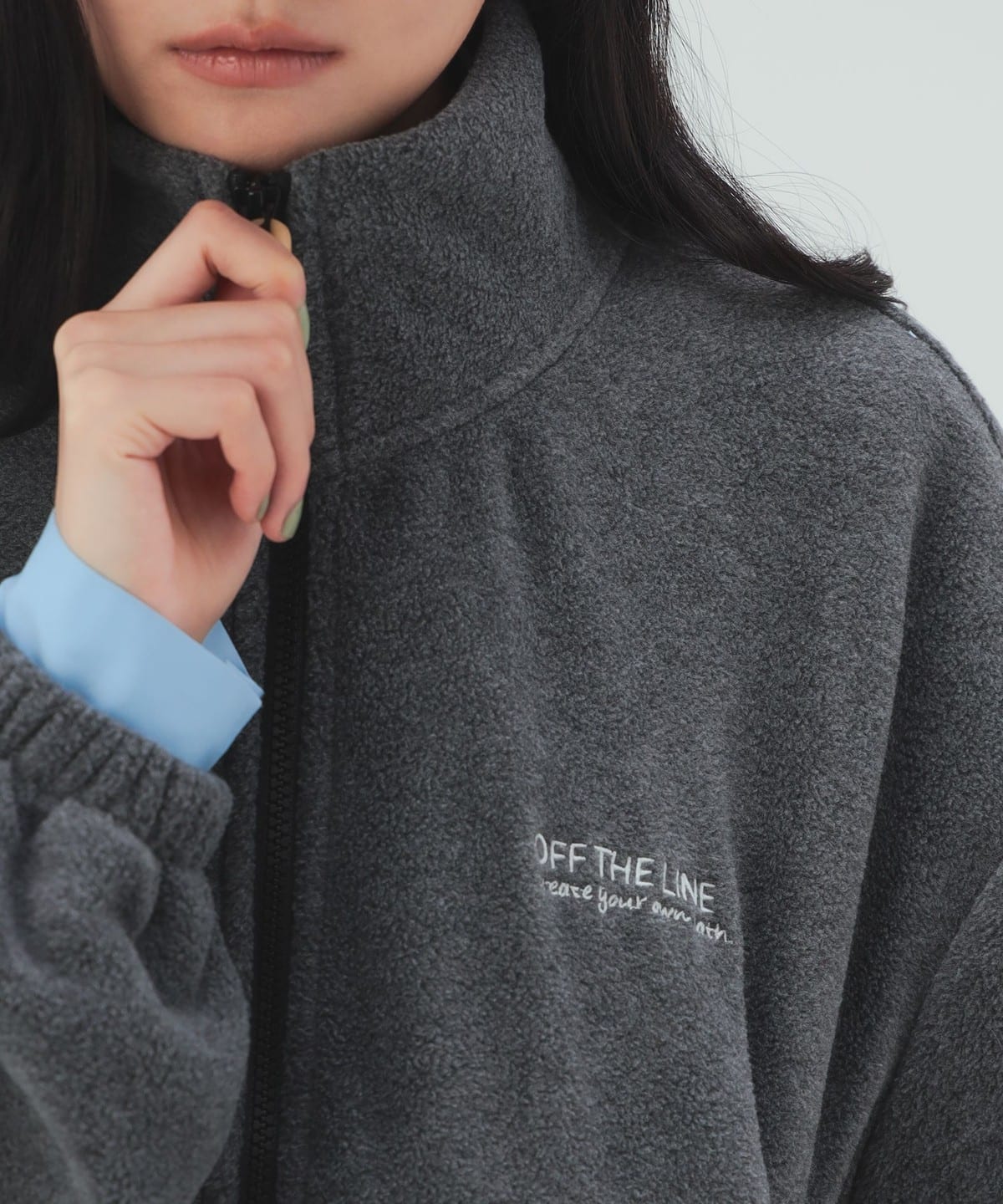 BEAMS GOLF ボアジャケット グレー メンズ BEAMS HEART（ビームス ハート）ボア フリース ジップ ブルゾン