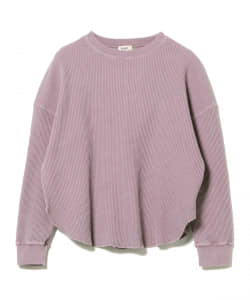 BEAMS HEART / ガーメントダイ ワッフルプルオーバー
