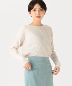 BEAMS HEART / バックボタン Uネックプルオーバー