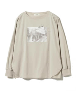 BEAMS HEART / フォトプリント ラウンドヘムプルオーバー
