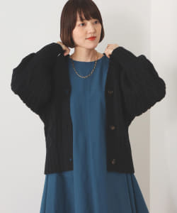 ケーブル ショート カーディガン