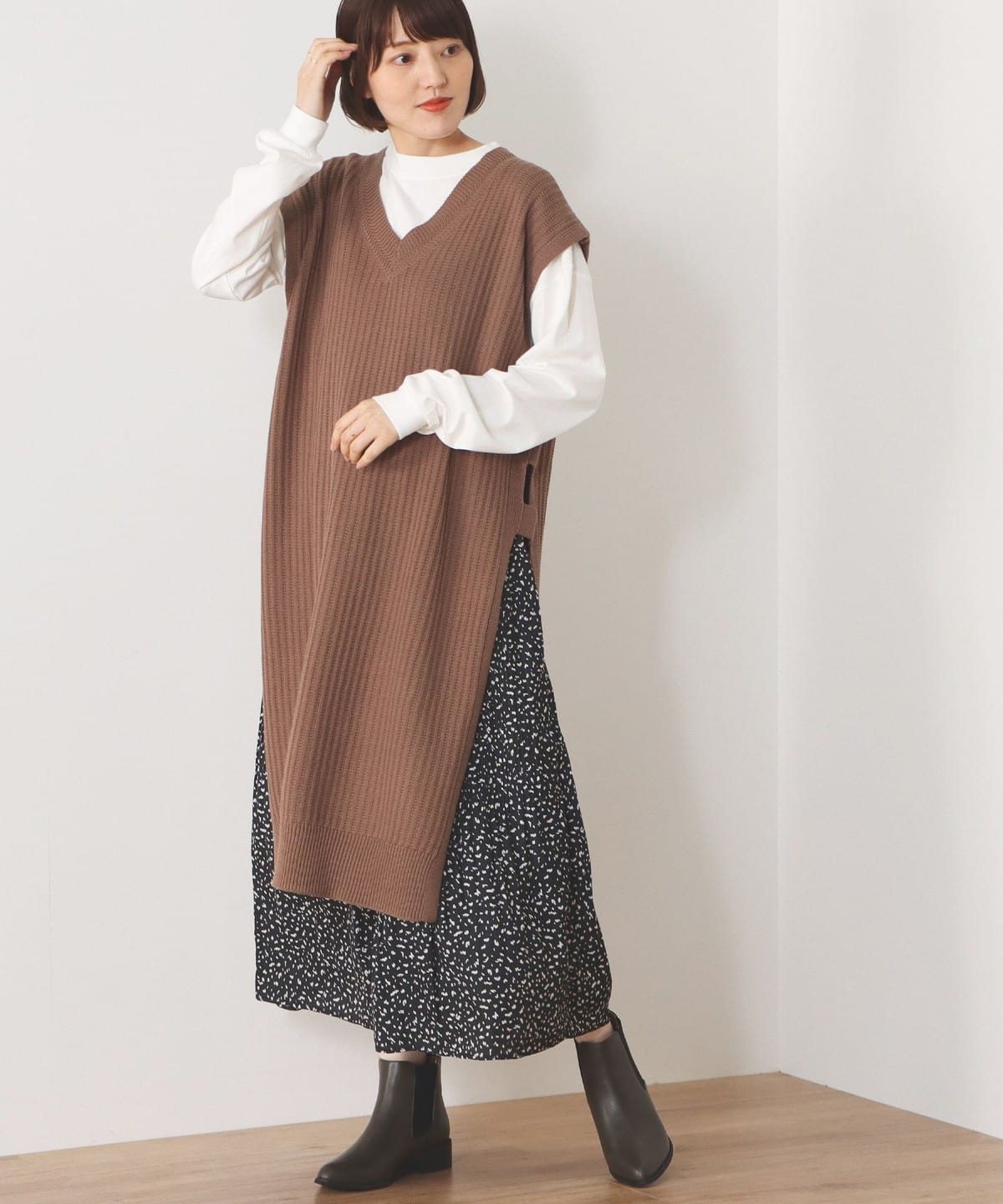 ロングTシャツ ベスト セット トップス WOMEN MOCHA FREE ロングTシャツ ベスト セット トップス WOMEN MOCHA FREE