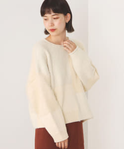 パッチワーク 異素材 ニット