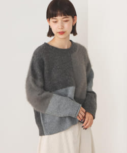 パッチワーク 異素材 ニット