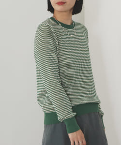 変形 編柄 ニット