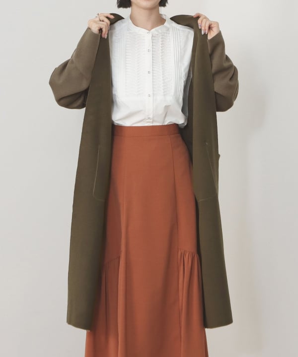 BEAMS ビームス　Wフェイスニットロングカーディガン BEAMS HEART（ビームス ハート）ダブルフェイスニット ロング