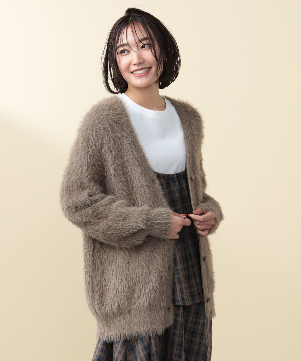 フェザーヤーン カーディガン(手洗い可能) トップス WOMEN MOCHA ONE SIZE フェザーヤーン カーディガン(手洗い可能) トップス WOMEN MOCHA ONE SIZE