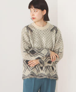 BEAMS HEART / ケフキ ジャカード柄 ニット