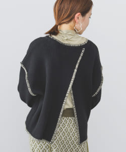 BEAMS HEART / ブランケット刺繍ニット×プルオーバー セット