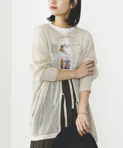 BEAMS HEART / 2WAY メッシュニット カーディガン