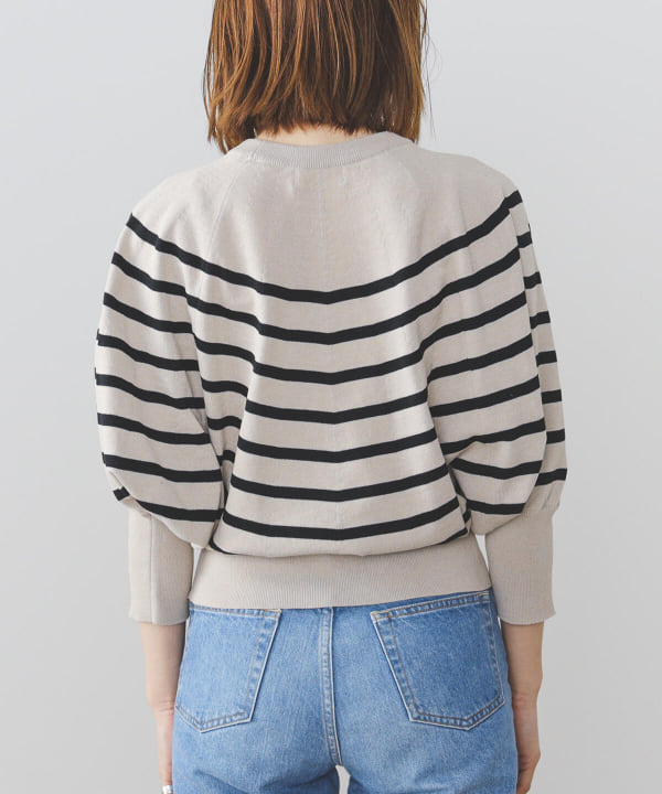 ドゥーズィエムクラス J&M DAVIDSON ボーダー ニット ポンチョ ドゥーズィエムクラス J&M DAVIDSON ボーダー ニット ポンチョ