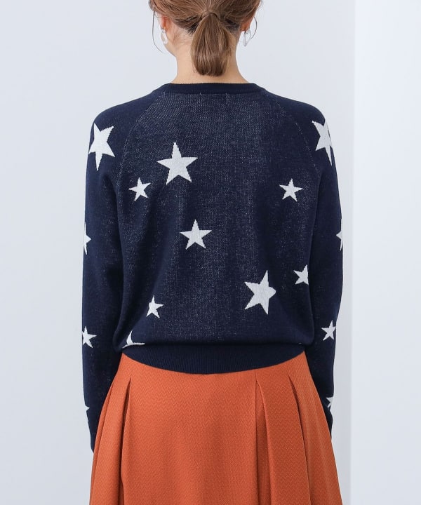 BEAMS HEART BEAMS HEART BEAMS HEART / Star knit pullover (tops