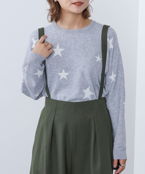 BEAMS HEART BEAMS HEART BEAMS HEART / Star knit pullover (tops