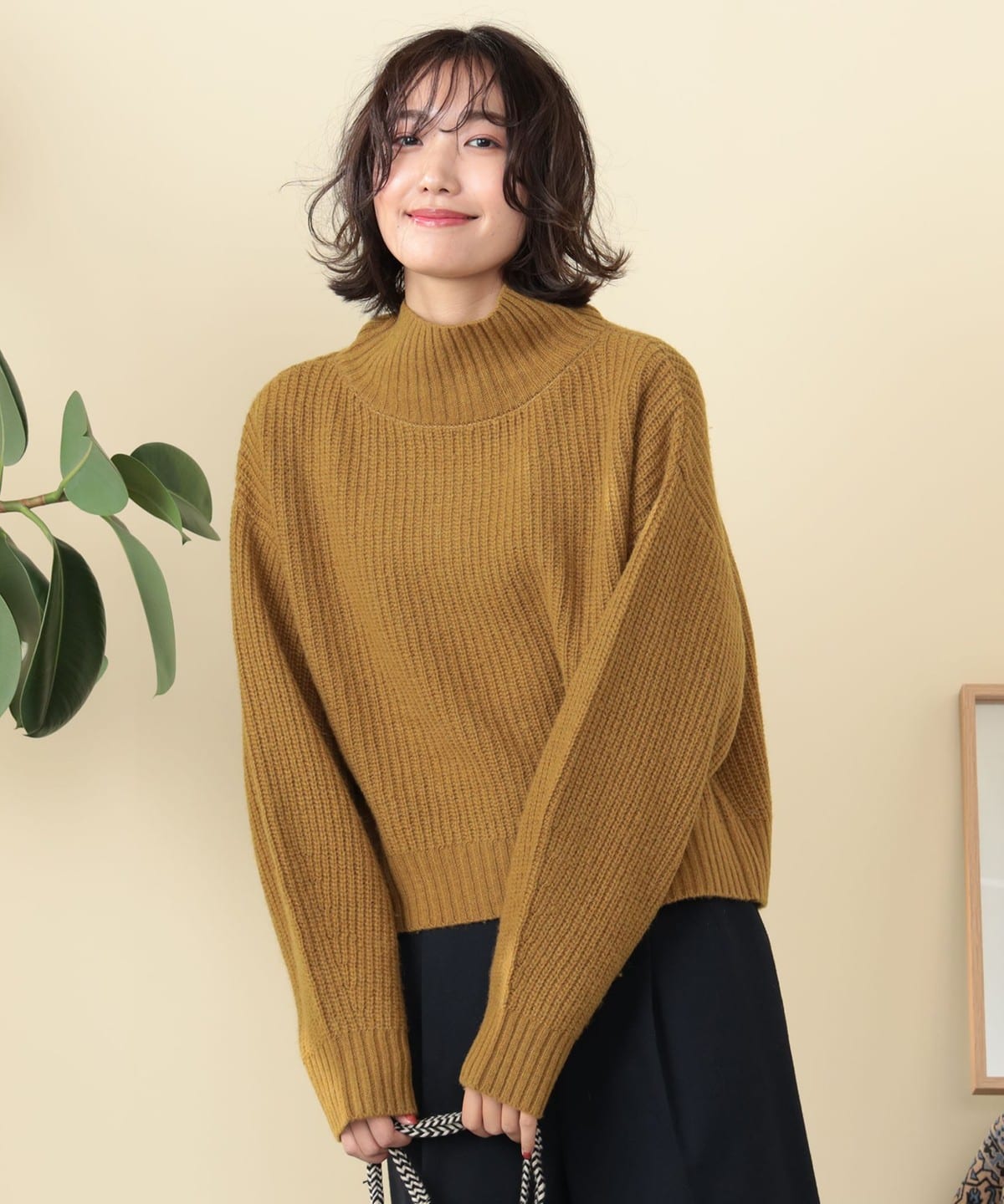 ボリュームスリーブ タートルネック プルオーバー(手洗い可能) トップス WOMEN MUSTARD ONE SIZE ボリュームスリーブ タートルネック プルオーバー(手洗い可能) トップス WOMEN MUSTARD ONE SIZE