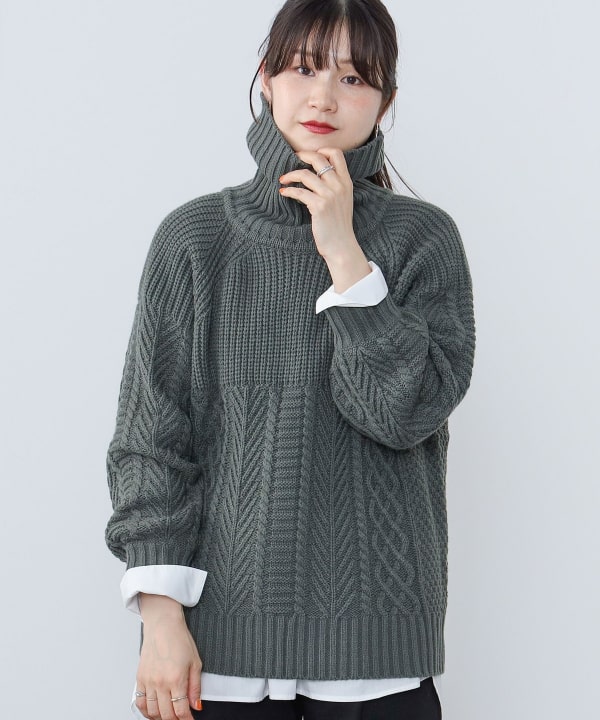 セール】限定展開 ポロ襟 スキッパー ニット プルオーバー