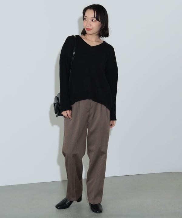 CINOH ニット セーター 「CINOH/チノ」別注 WOOL BOWTIE V NECK