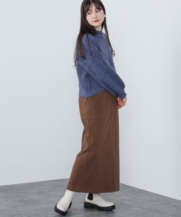 混纺长毛绒套头衫 (可手洗) [H:164cm (骨骼直筒) ]