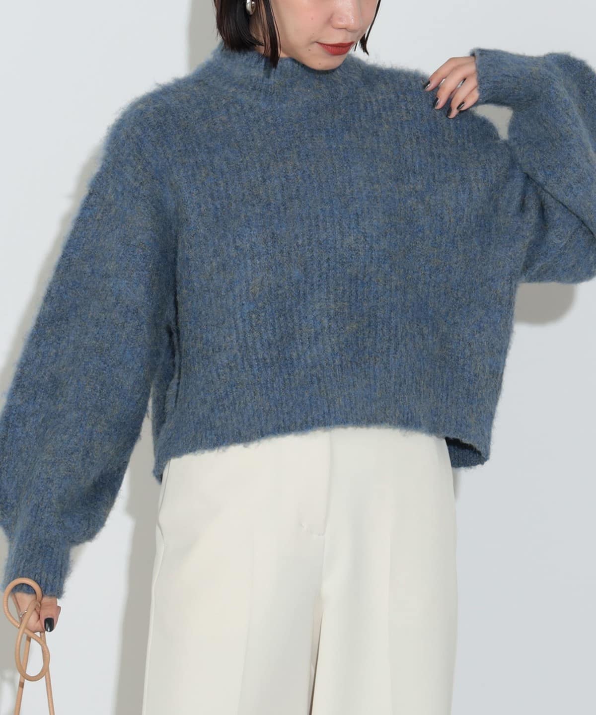 ミックスシャギー プルオーバー(手洗い可能) トップス WOMEN LIGHT BLUE ONE SIZE ミックスシャギー プルオーバー(手洗い可能) トップス WOMEN LIGHT BLUE ONE SIZE