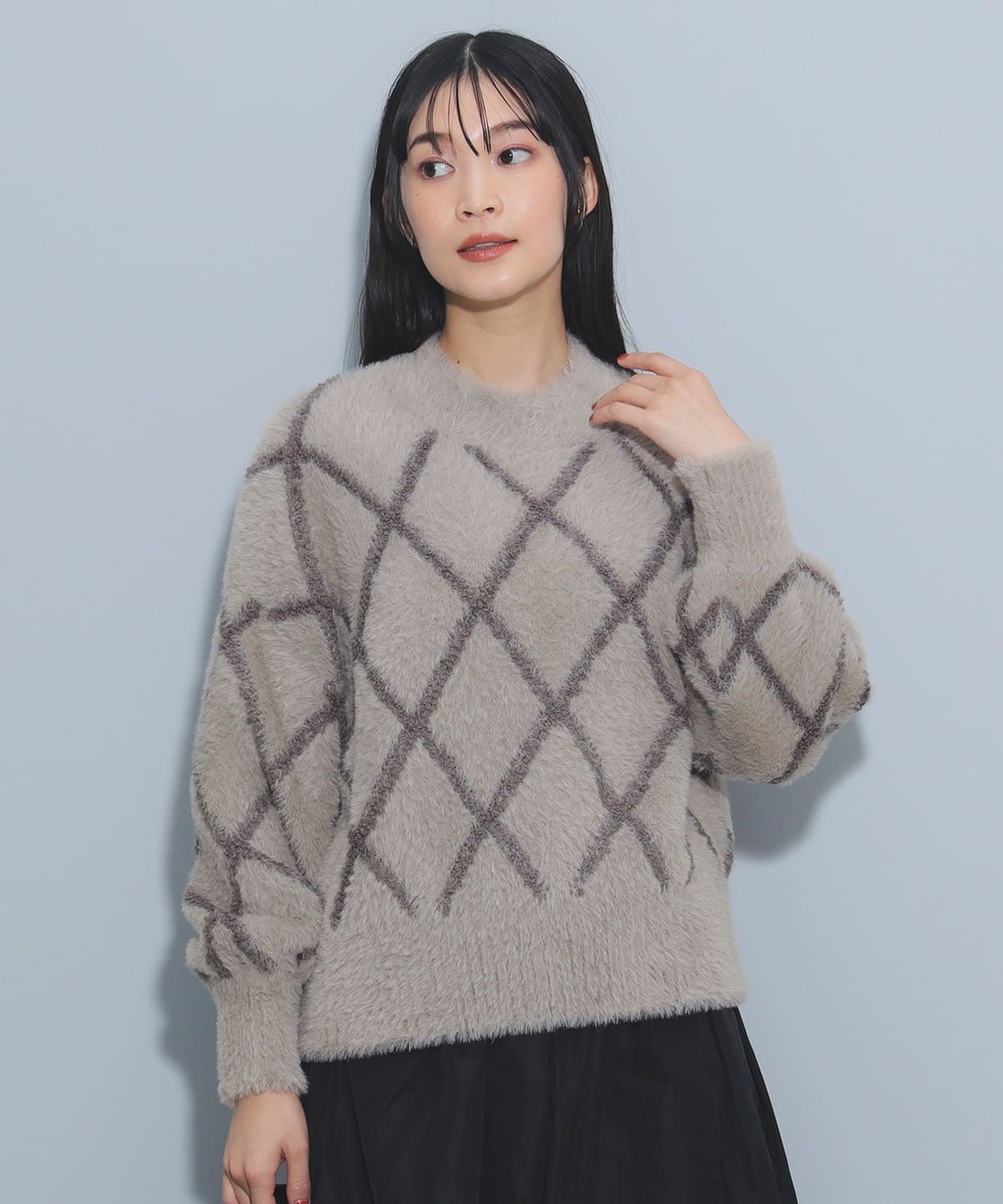 シャギー ブークレニット(手洗い可能) トップス WOMEN GREY ONE SIZE シャギー ブークレニット(手洗い可能) トップス WOMEN GREY ONE SIZE