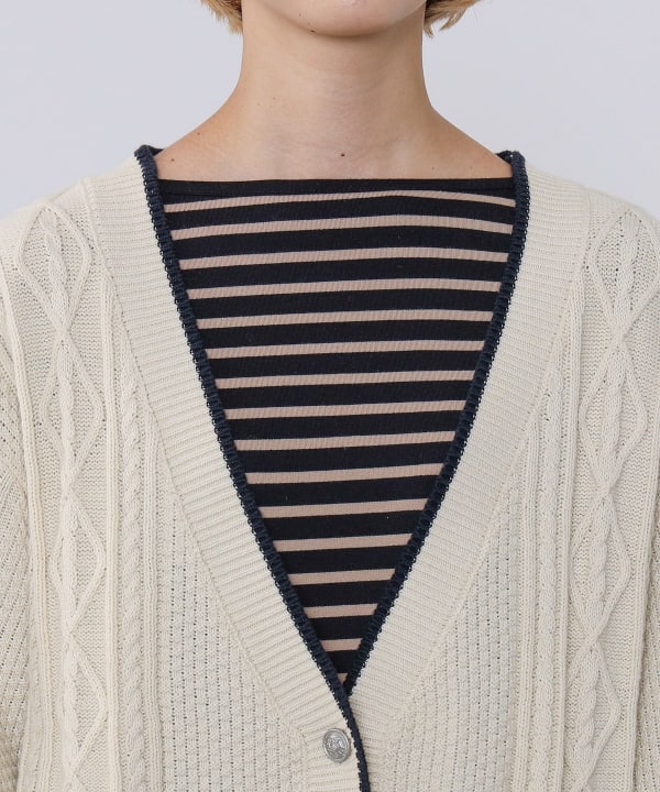 BEAMS HEART BEAMS HEART BEAMS HEART / preppy knit cardigan (tops