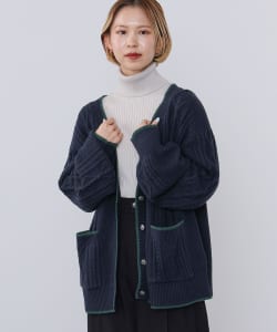 BEAMS HEART / プレッピー ニットカーディガン