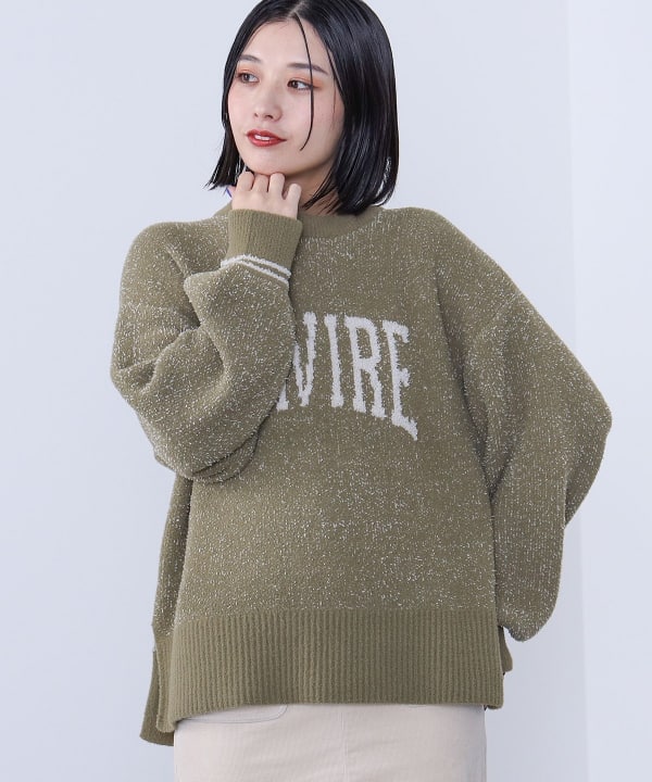 BEAMS HEART BEAMS HEART BEAMS HEART / Oversized logo knit (tops 
