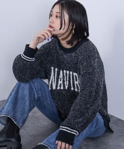 オーバーサイズ ロゴニット（手洗い可能）