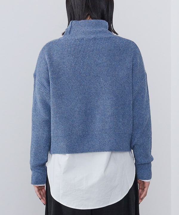 BEAMS HEART（ビームス ハート）ブークレニット × バンドカラーシャツ