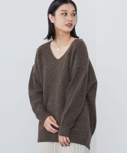 編み柄 プルオーバーニット