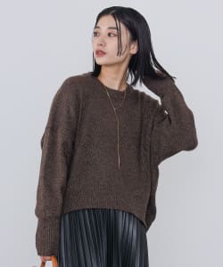 ラメ ショート ニットプルオーバー
