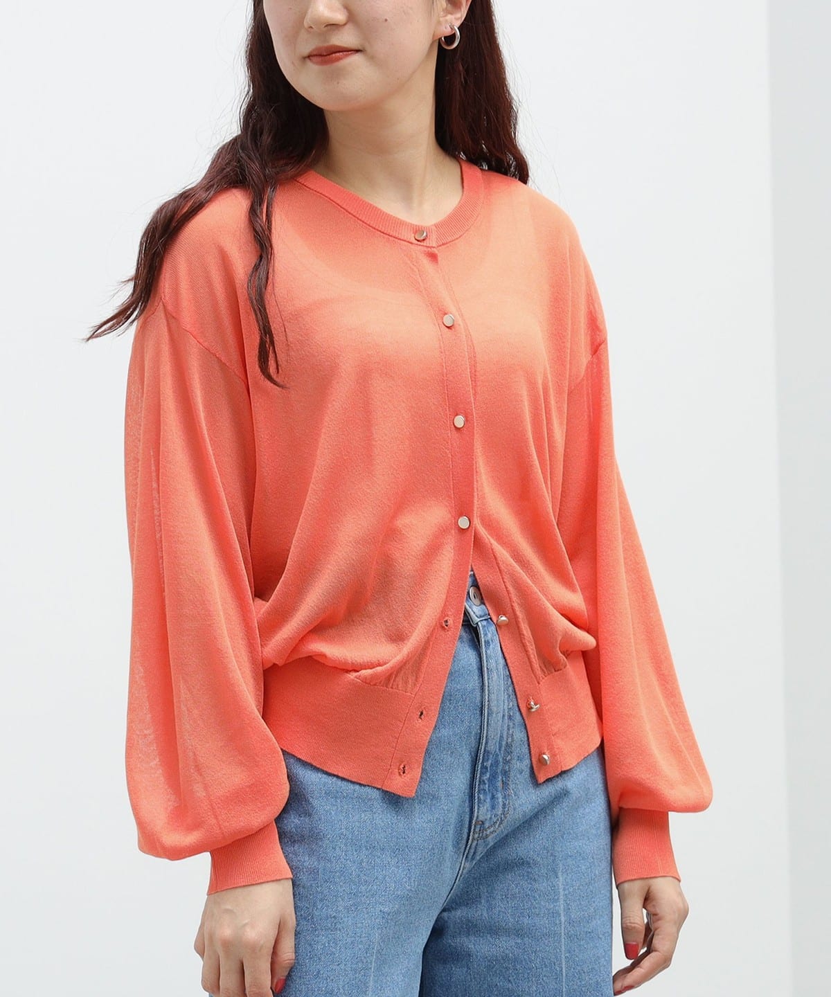 2WAY シアー ショートカーディガン トップス WOMEN ORANGE ONE SIZE 2WAY シアー ショートカーディガン トップス WOMEN ORANGE ONE SIZE