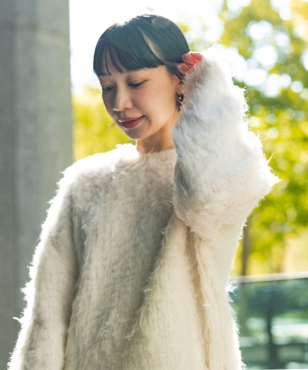 BEAMS HEART（ビームス ハート）シャギーニット クルー プルオーバー