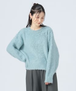 【+15%ポイントUP】シャギーニット クルー プルオーバー（手洗い可能）